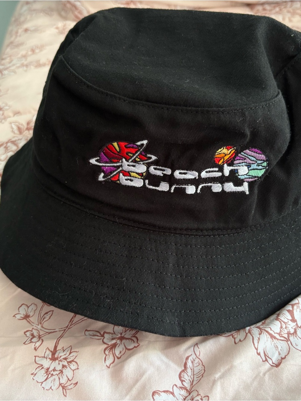 Beach Bunny Merch Bucket Hat - Embroidered Planet Design